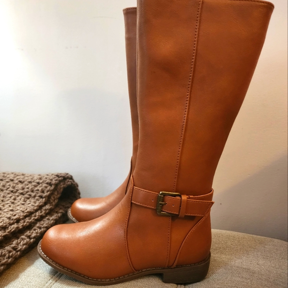 Girls Brown Riding Boots - Picture 3 of 6